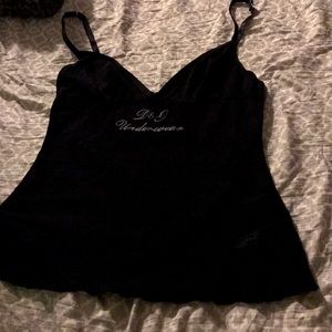 Dolce and gabbana black womens tank top